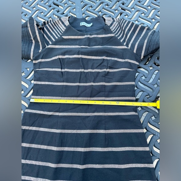 DeFacro stretchy black and brown dress size 40.  USA L - Picture 3 of 8